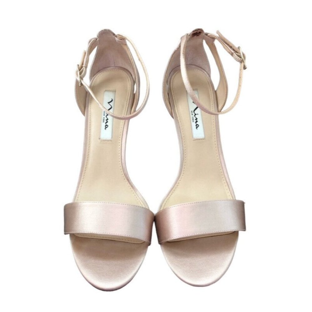 NINA NEW YORK Venetia Open Toe Ankle Strap High Heels Size 8.5 NEW! - Picture 4 of 6